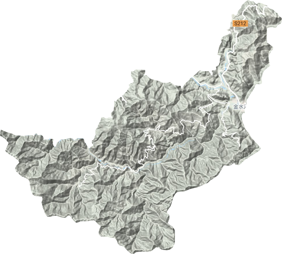 金水河镇地形地图