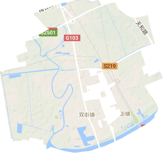 双街镇地形地图