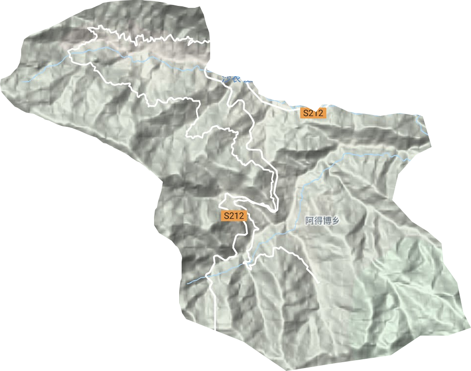阿得博乡地形地图