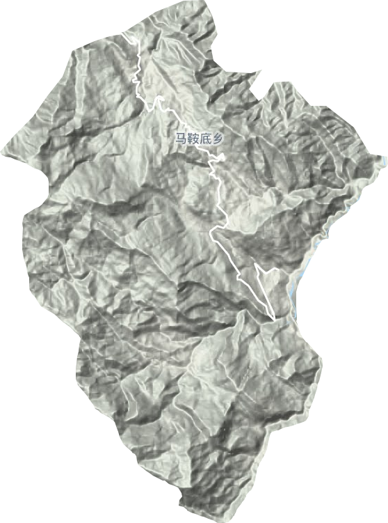 马鞍底乡地形地图