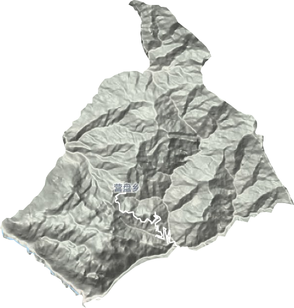 营盘乡地形地图