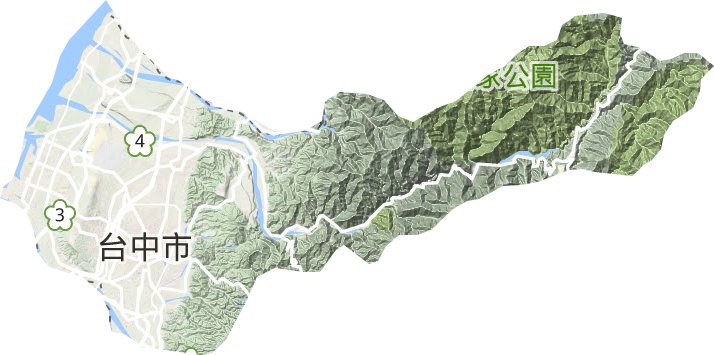 台中市地形地图