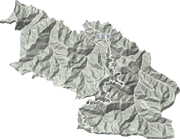戈奎乡地形地图