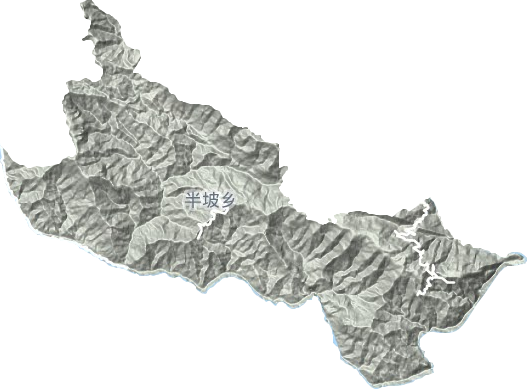 半坡乡地形地图