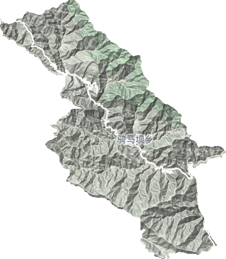 骑马坝乡地形地图