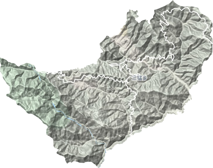 三猛乡地形地图