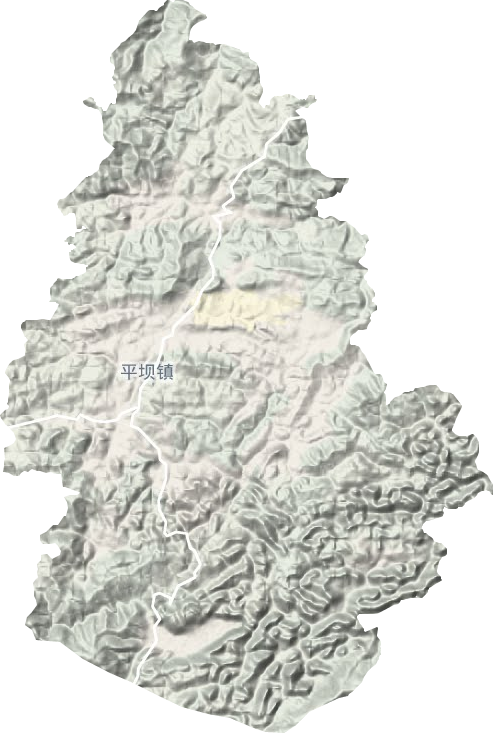 平坝镇地形地图