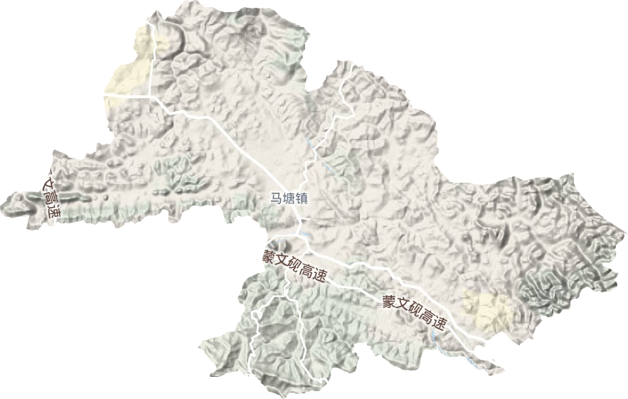 马塘镇地形地图