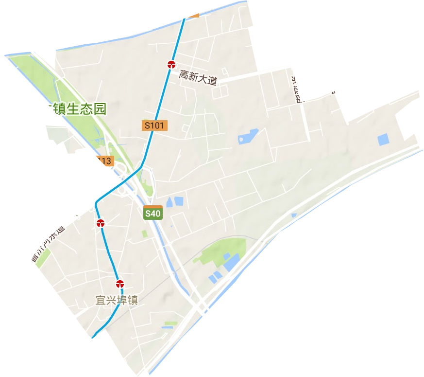 宜兴埠镇地形地图