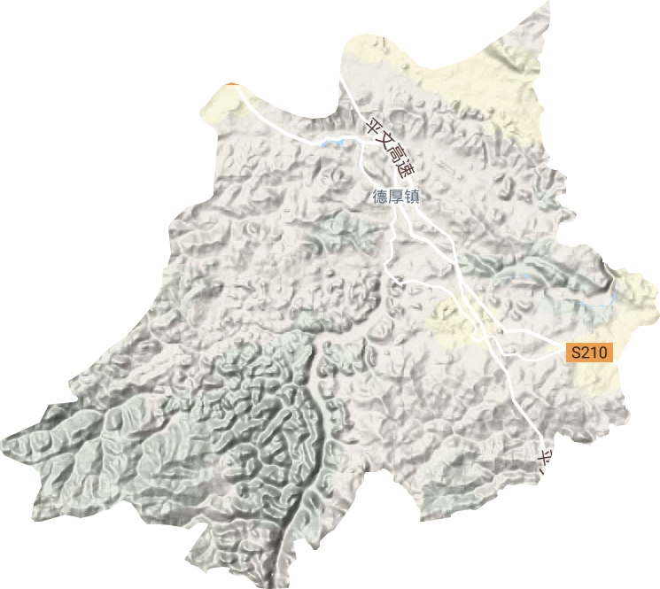 德厚镇地形地图
