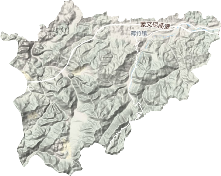 薄竹镇地形地图