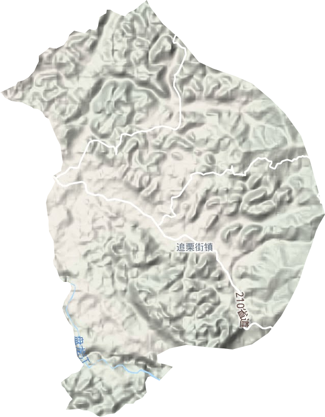 追栗街镇地形地图