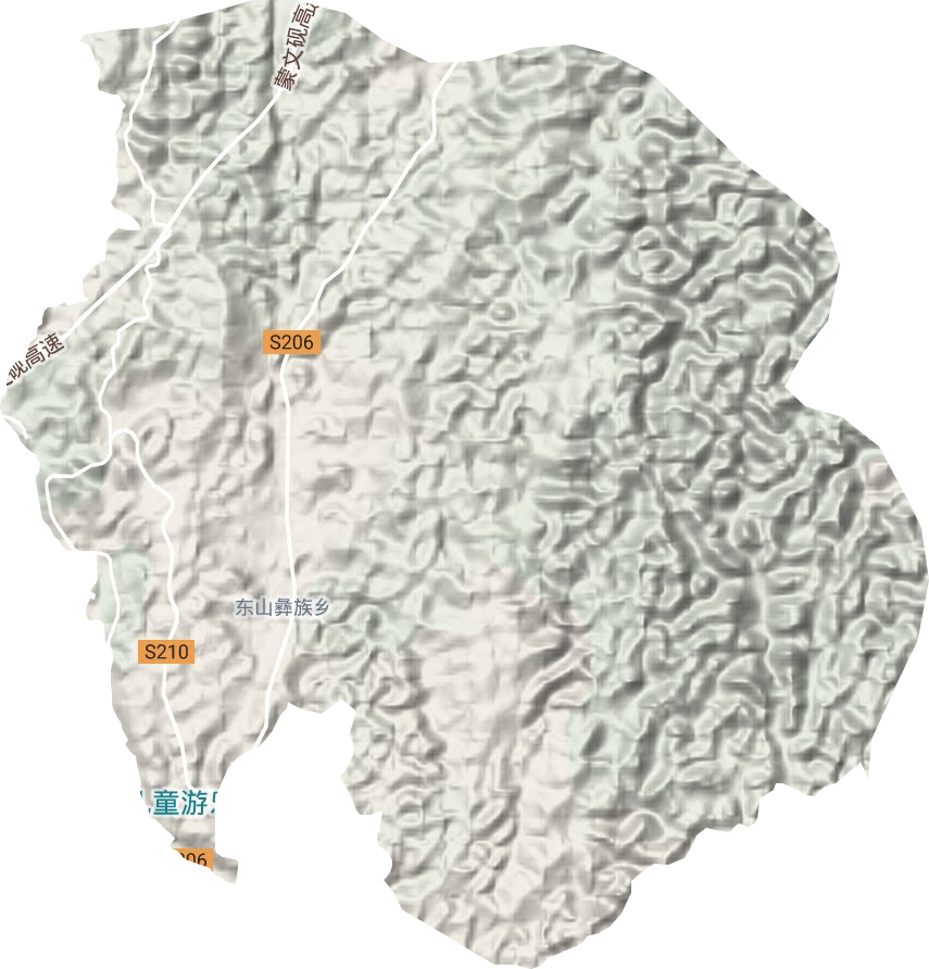 东山彝族乡地形地图