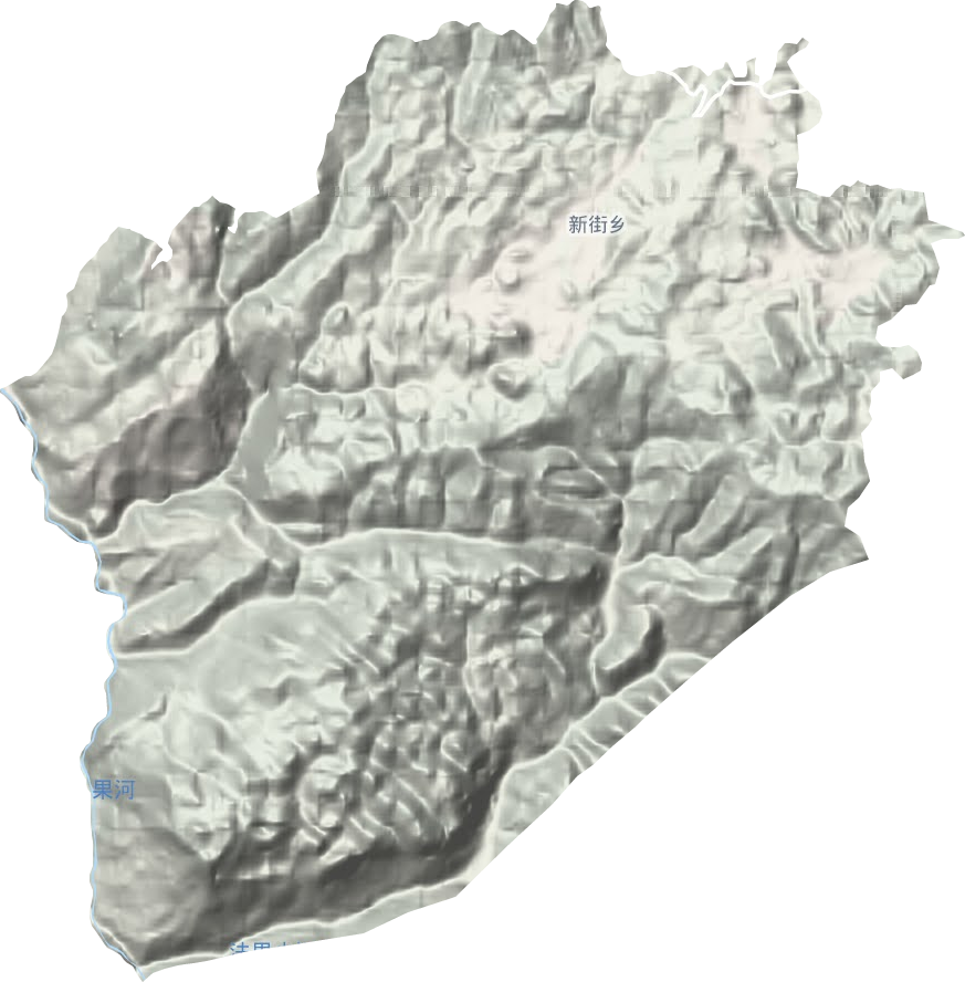 新街乡地形地图