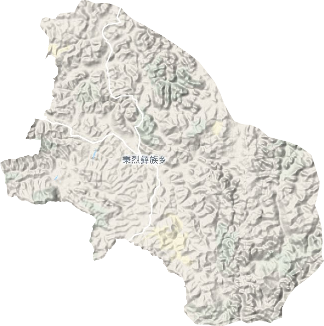 秉烈彝族乡地形地图