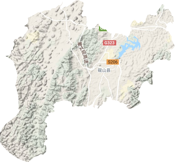 江那镇地形地图