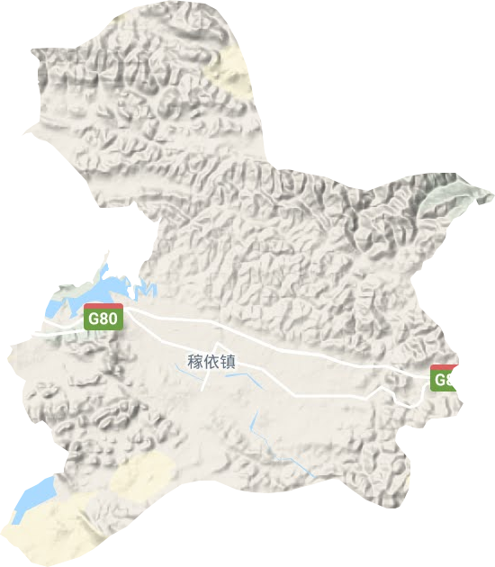 稼依镇地形地图