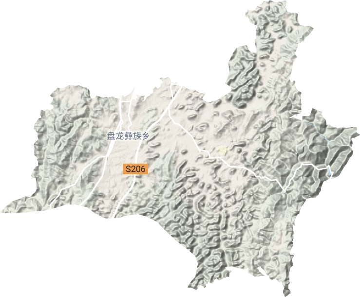 盘龙彝族乡地形地图
