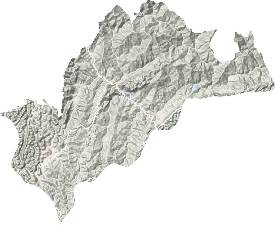 八嘎乡地形地图