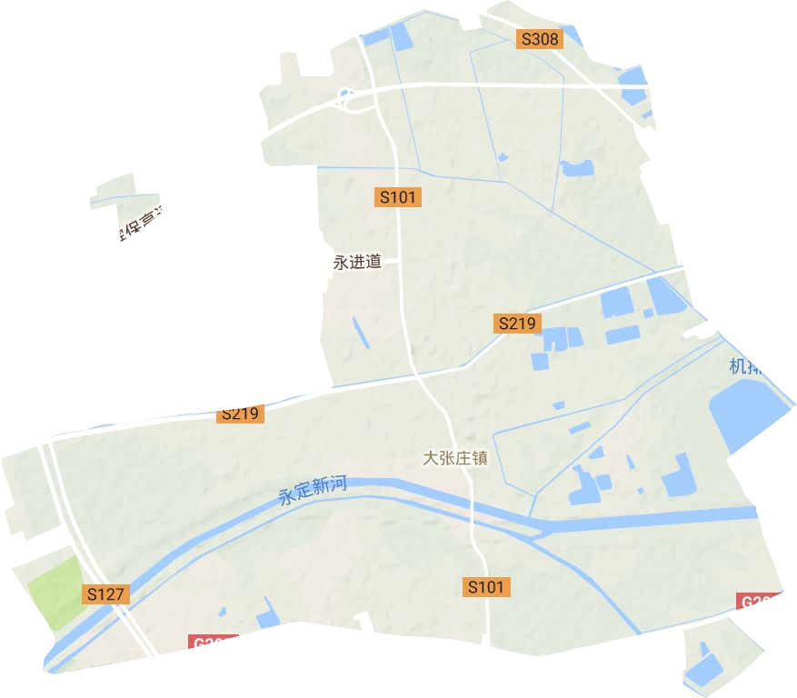 大张庄镇地形地图