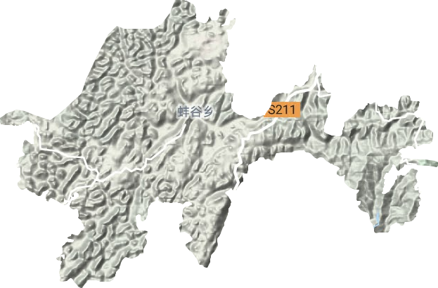 蚌谷乡地形地图