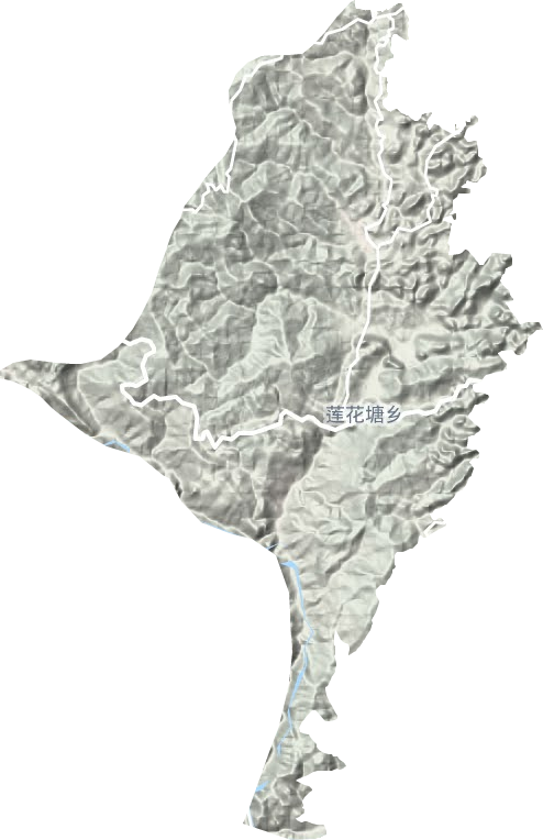 莲花塘乡地形地图