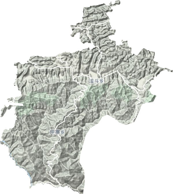 法斗乡地形地图