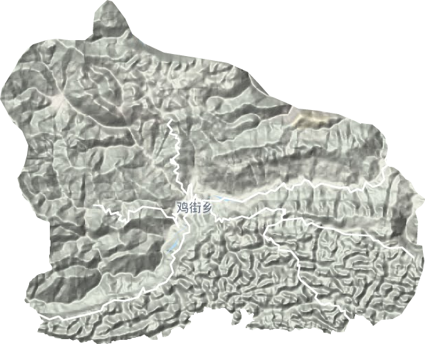 鸡街乡地形地图