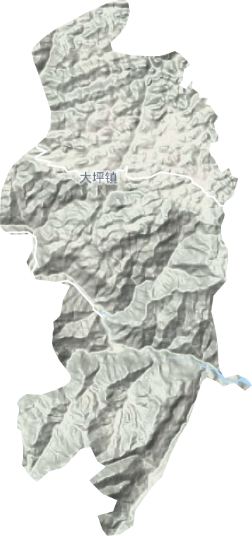 大坪镇地形地图