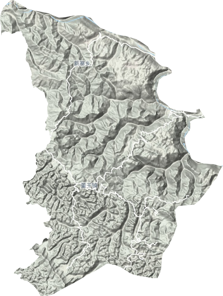 董干镇地形地图