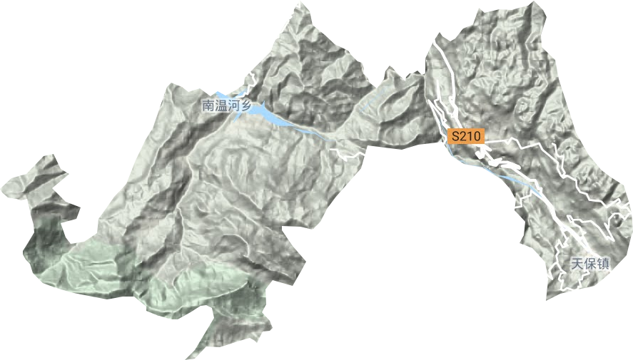 天保镇地形地图
