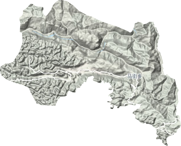 马街乡地形地图