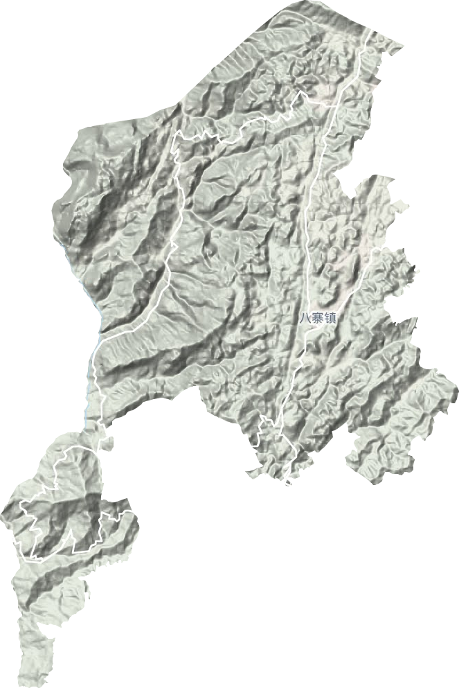 八寨镇地形地图