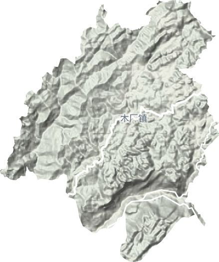 木厂镇地形地图