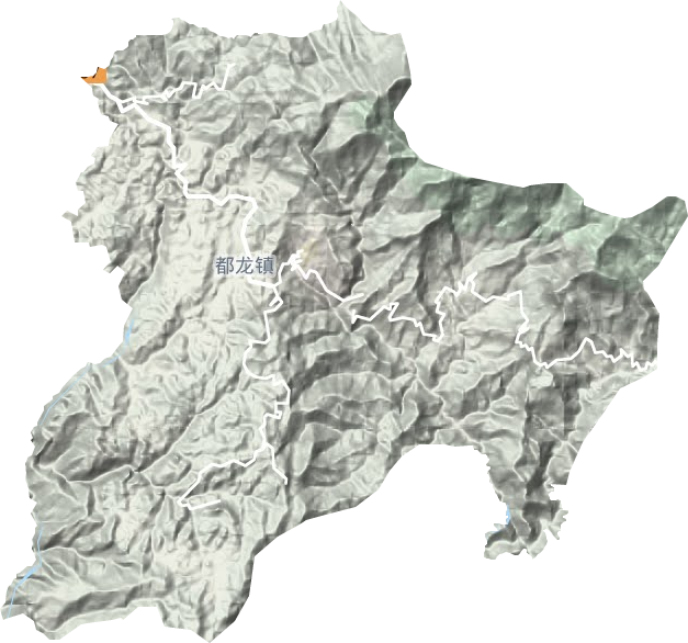 都龙镇地形地图