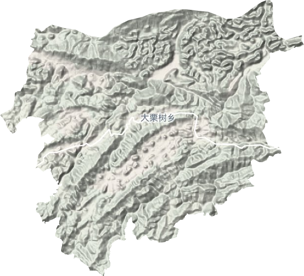 大栗树乡地形地图
