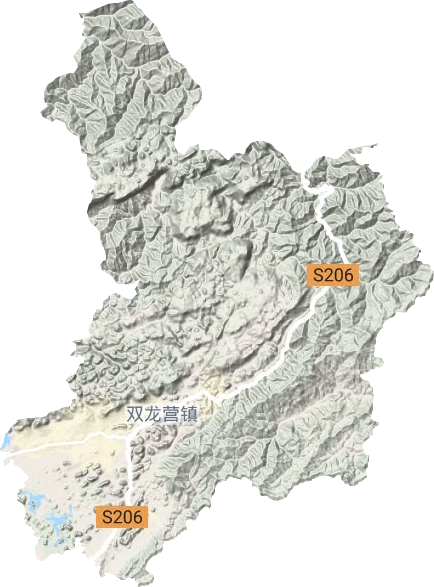 双龙营镇地形地图