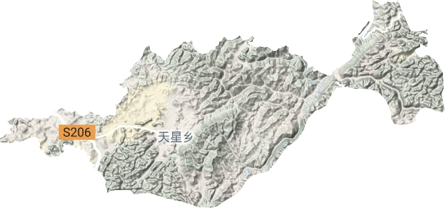天星乡地形地图