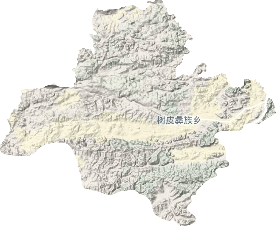 树皮彝族乡地形地图