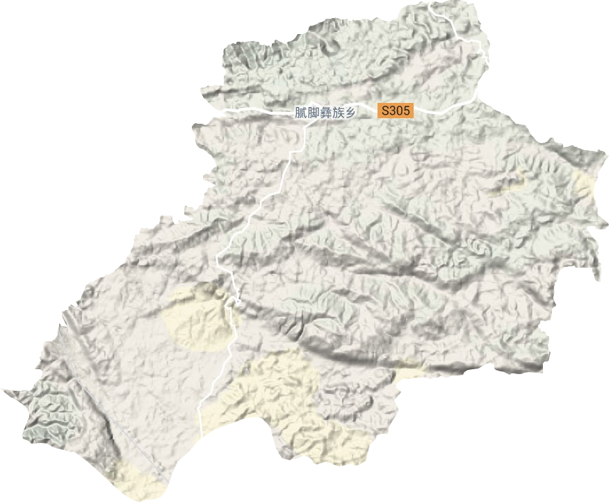 腻脚彝族乡地形地图