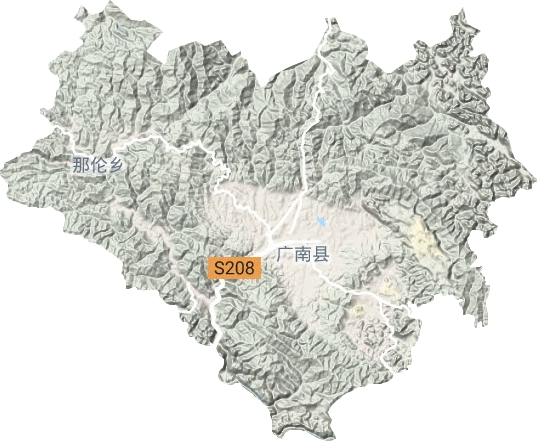 莲城镇地形地图