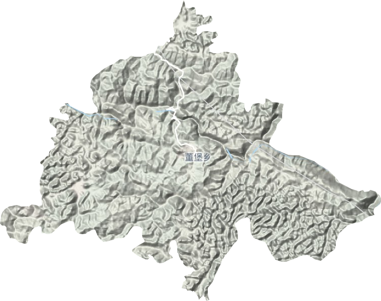 董堡乡地形地图