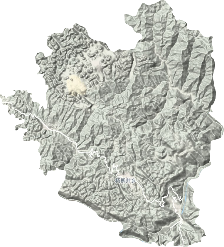 杨柳井乡地形地图