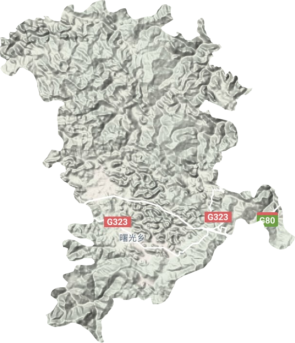 曙光乡地形地图
