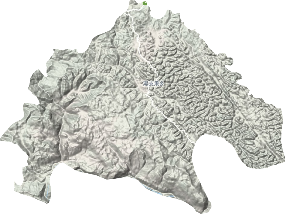 黑支果乡地形地图