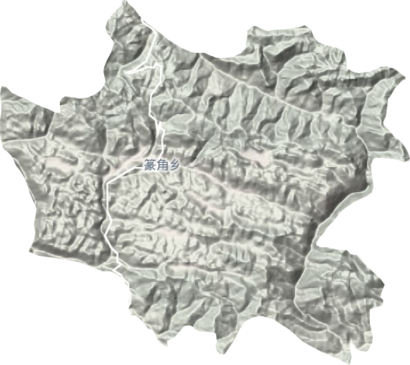 篆角乡地形地图