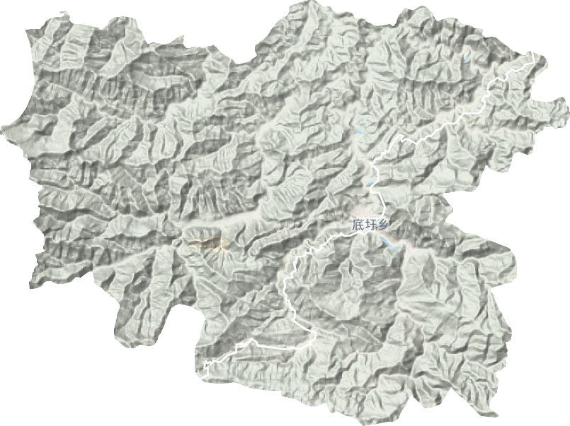 底圩乡地形地图