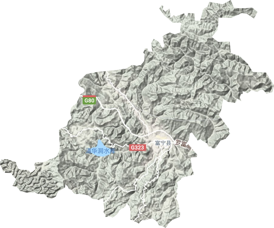 新华镇地形地图