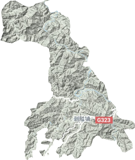 剥隘镇地形地图
