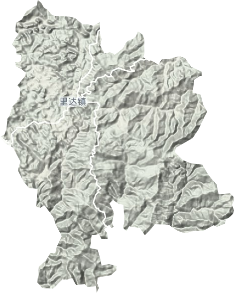 里达镇地形地图